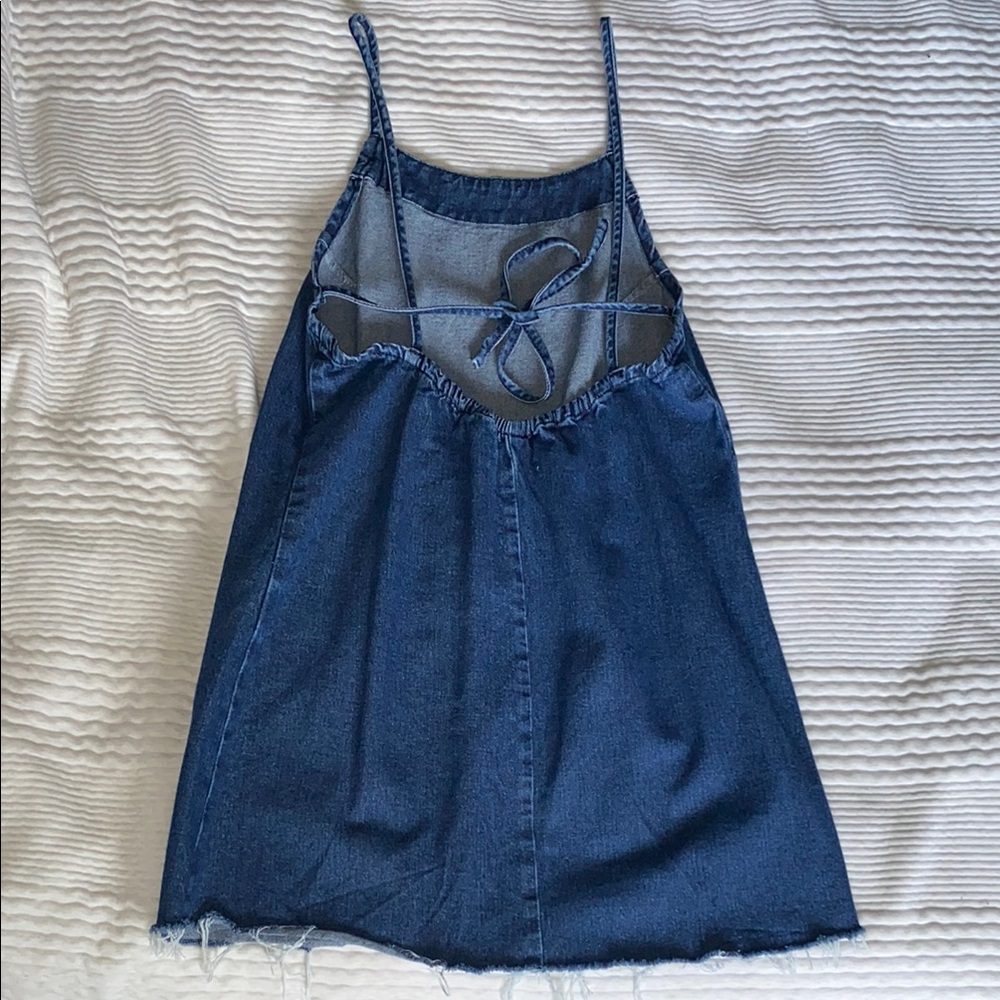 Stylish Denim Halter Dress